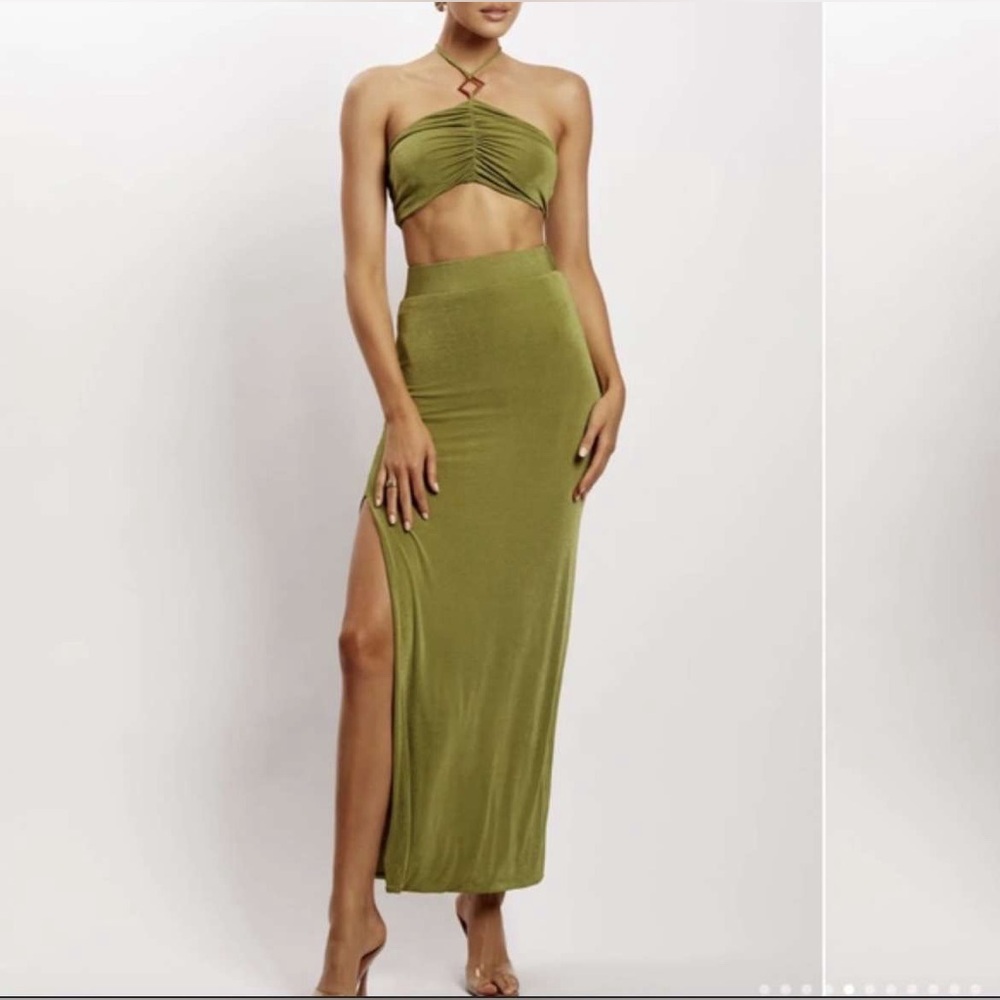 Meshki Sage Green two piece with Maxi skirt